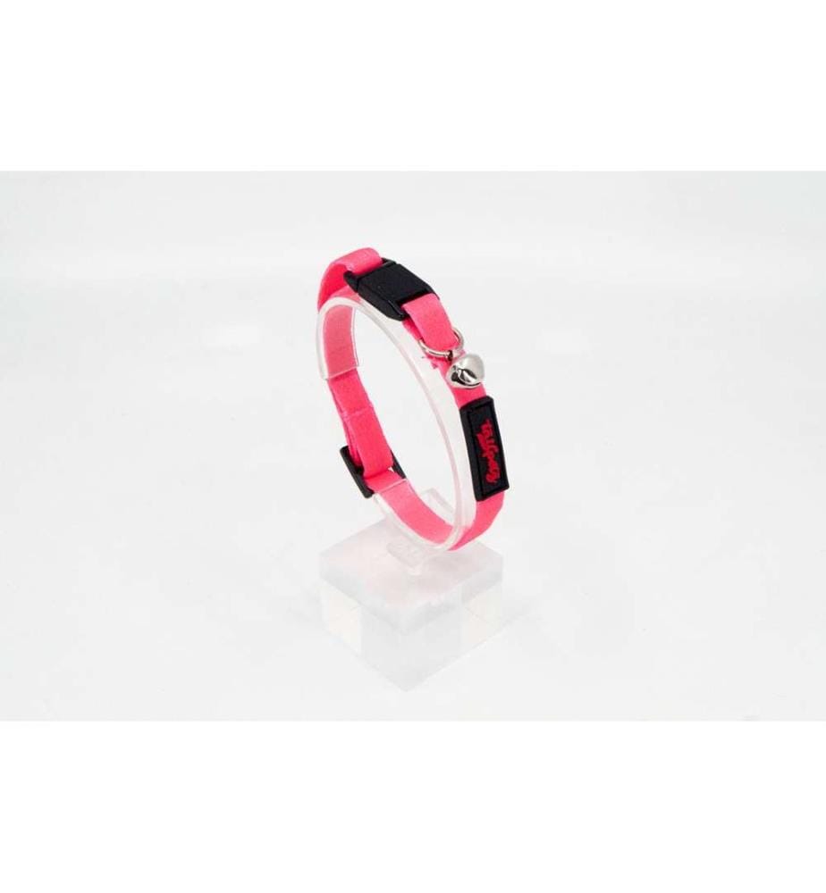 Collier pour chat rose 100 % polyester