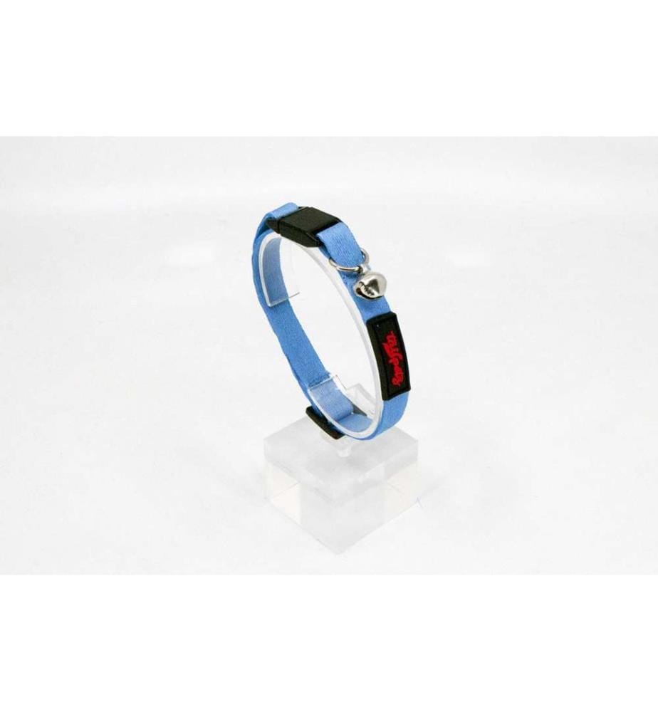 Collier pour chat bleu 100 % polyester