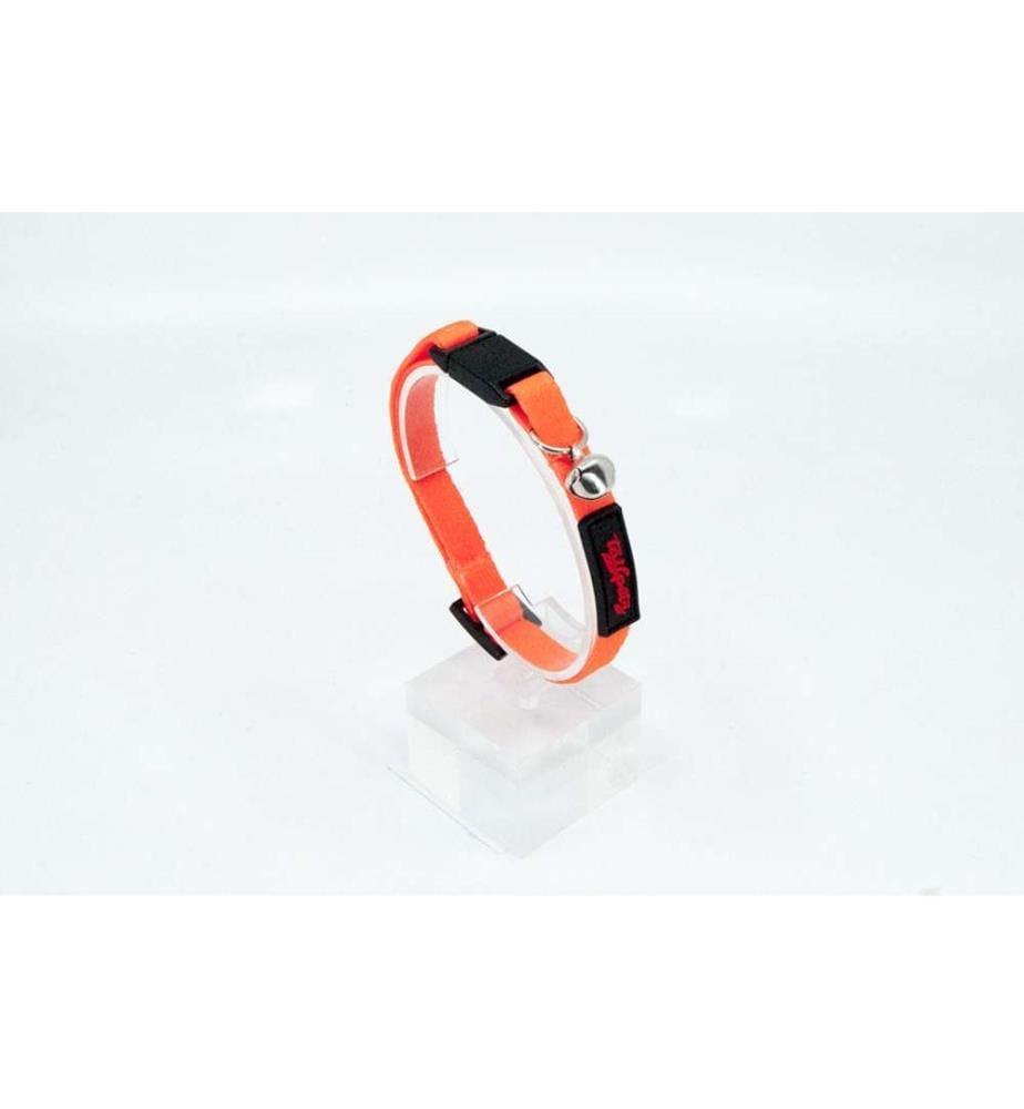 Collier pour chat orange 100 % polyester
