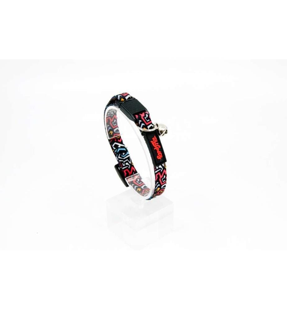 Collier pour chat multicolore 100 % polyester