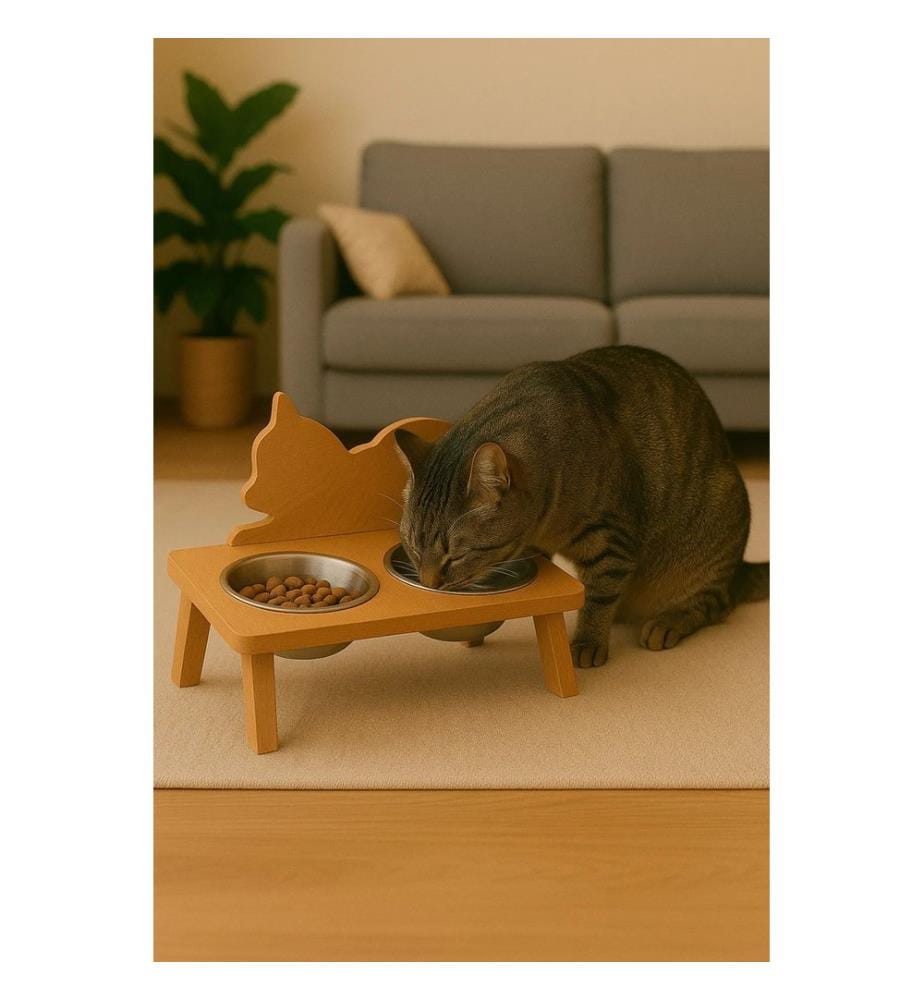 Gamelle pour animaux multicolore 100 % MDF