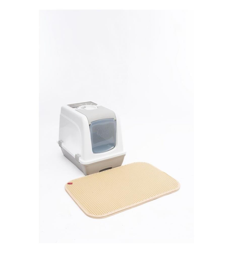 Tapis pour litière pour chat couleur crème feuille 100% mousse EVA