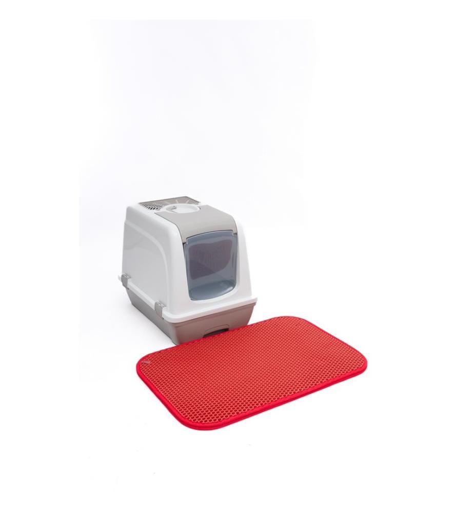 Tapis pour litière pour chat rouge feuille 100% mousse EVA