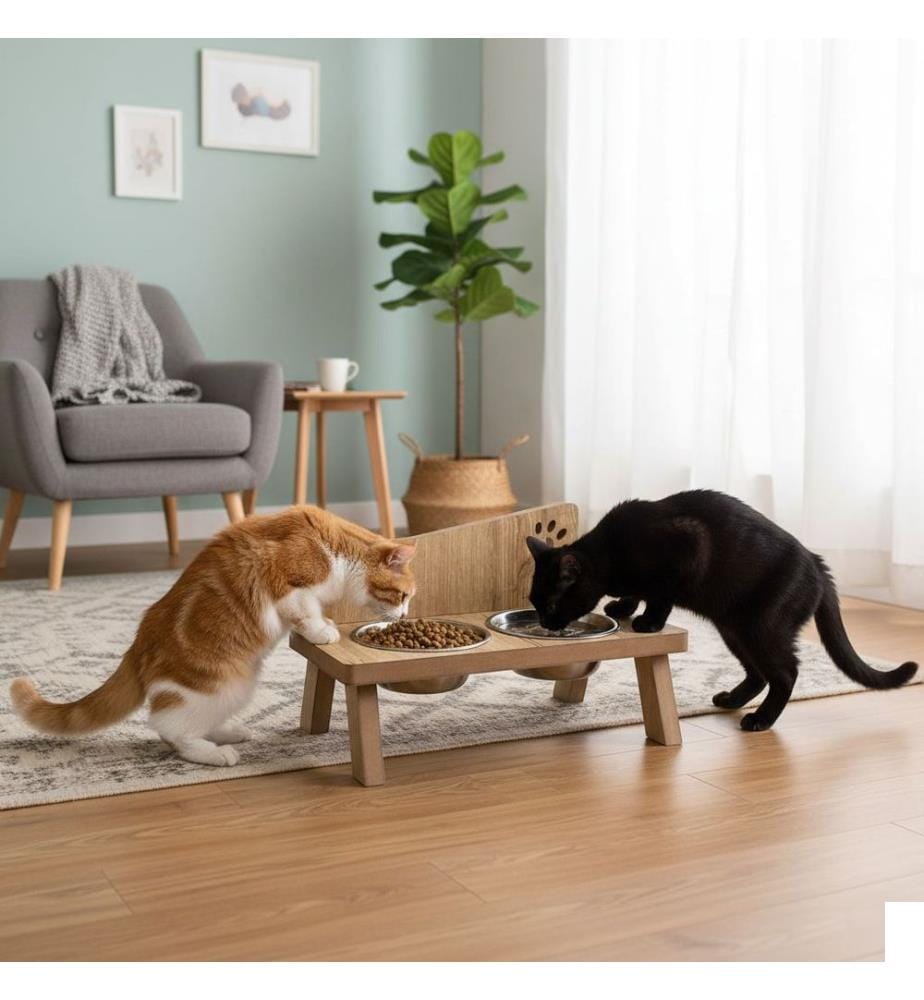 Gamelle pour animaux en bois 100 % MDF (épaisseur : 18 mm)