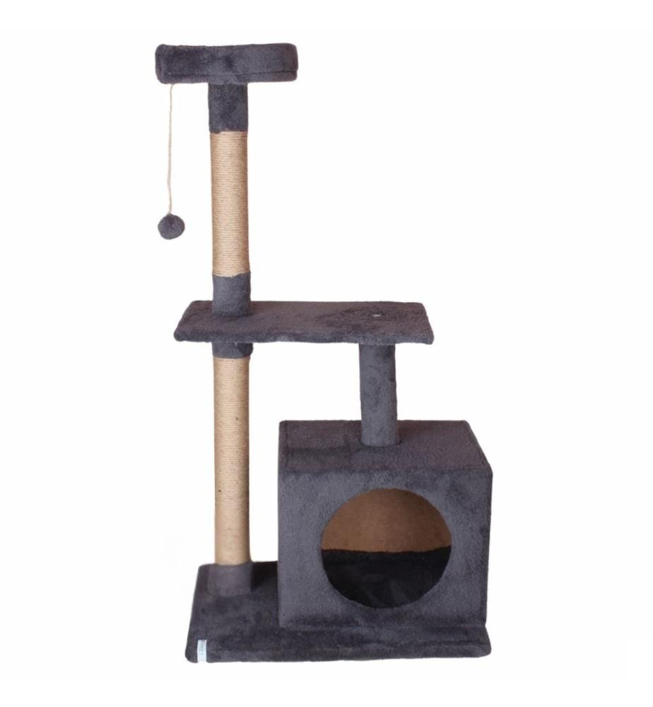 Maison pour chat anthracite 100 % tissu WELSOFT
