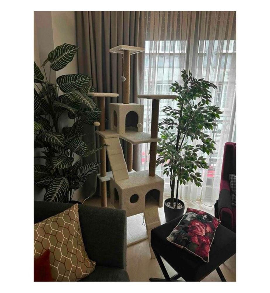 Maison pour chat blanche 100% tissu WELSOFT