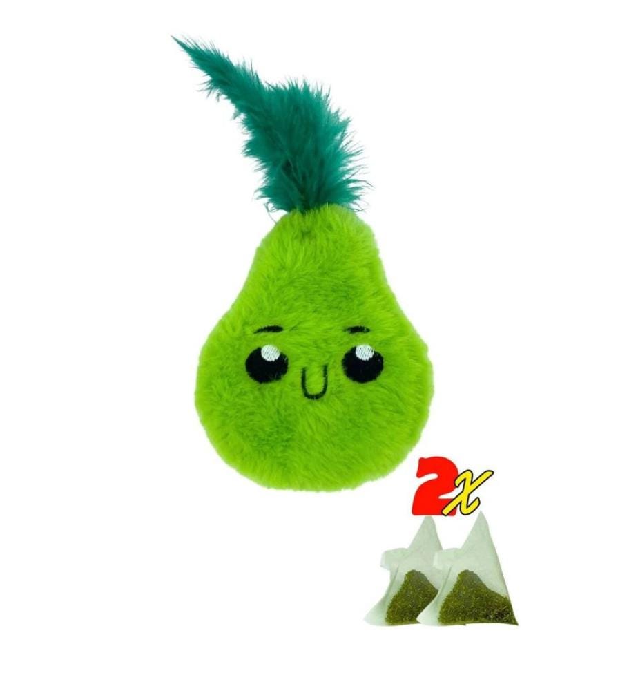 Jouet pour chat vert 100% peluche
