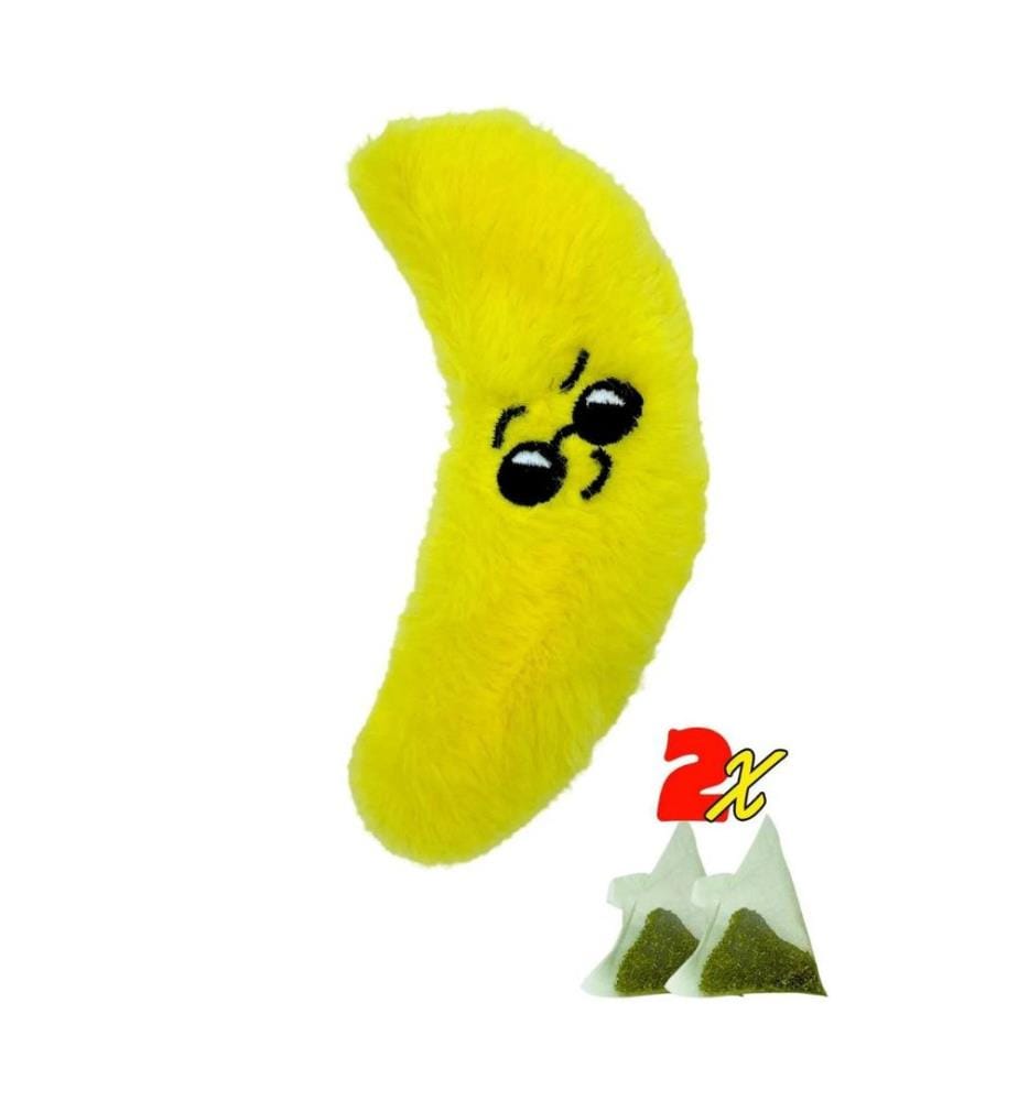 Jouet pour chat jaune 100% peluche