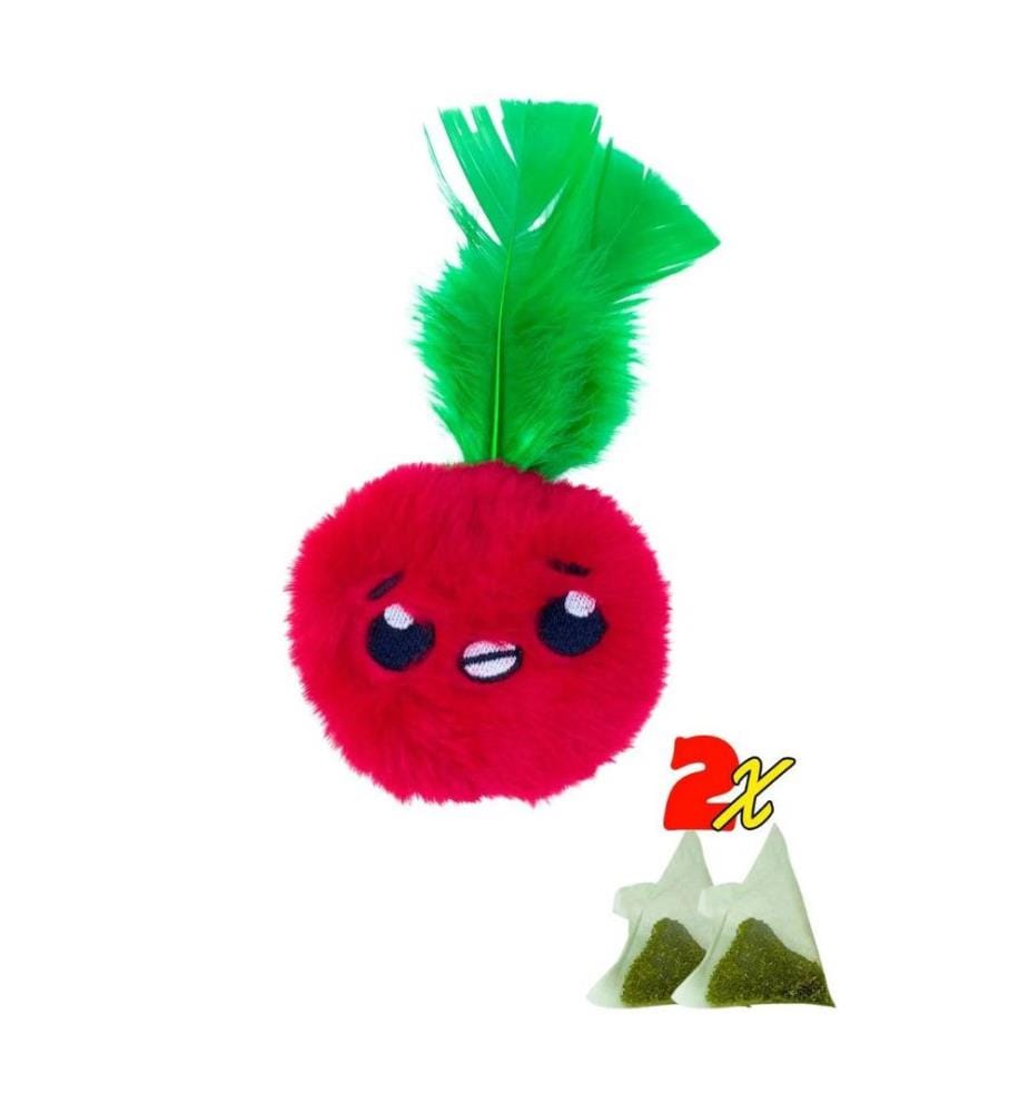 Jouet pour chat rouge 100% peluche