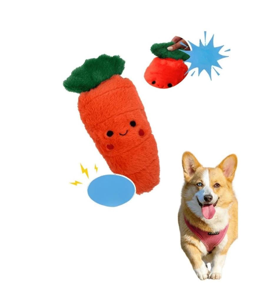 Jouet pour chien orange 100% peluche