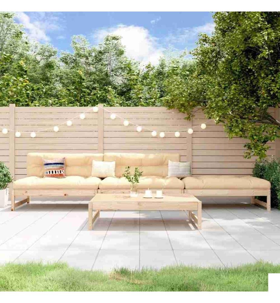 Salon de jardin 4 pcs bois massif de pin