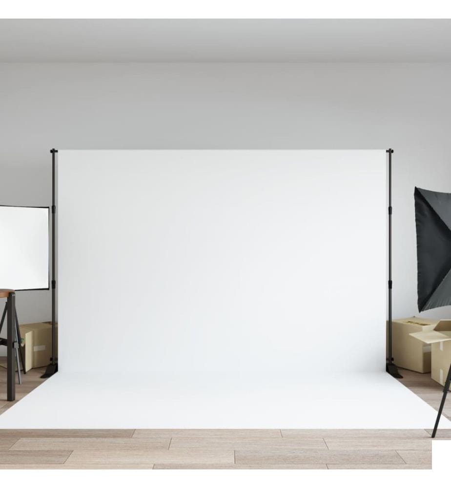 Support de toile de fond noir 305x243 cm acier