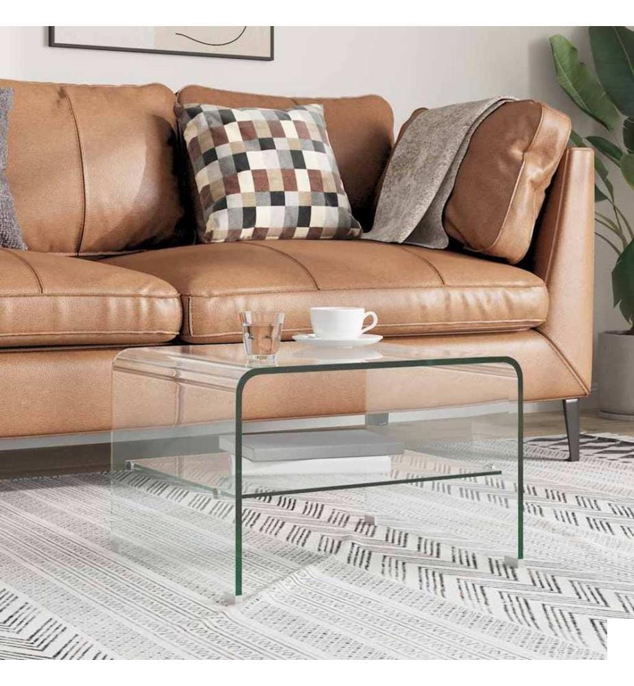 Table basse Clair 50x45x33 cm Verre trempé