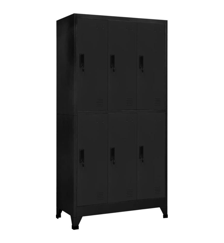 Armoire à casiers Noir 90x45x180 cm Acier
