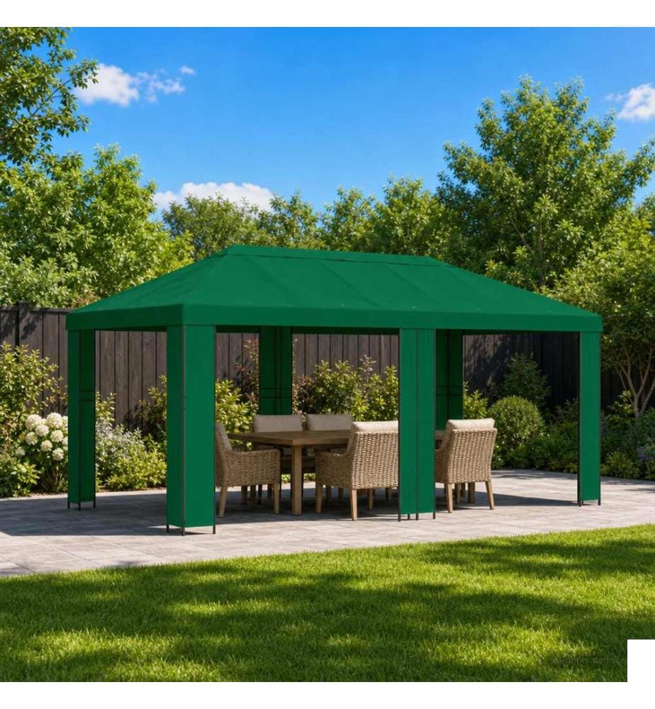 Abri de jardin 6 x 3 m Vert Polyester et Acier 190