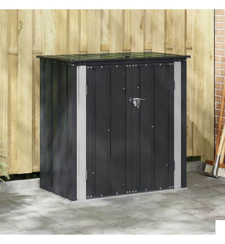 Boîte de Rangement de Jardin Noir 101,5 x 57 x 100,5 cm Acier