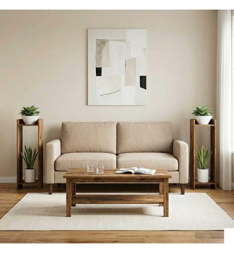Support de Plante 2 pcs Bois ancien 30 x 30 x 100 cm