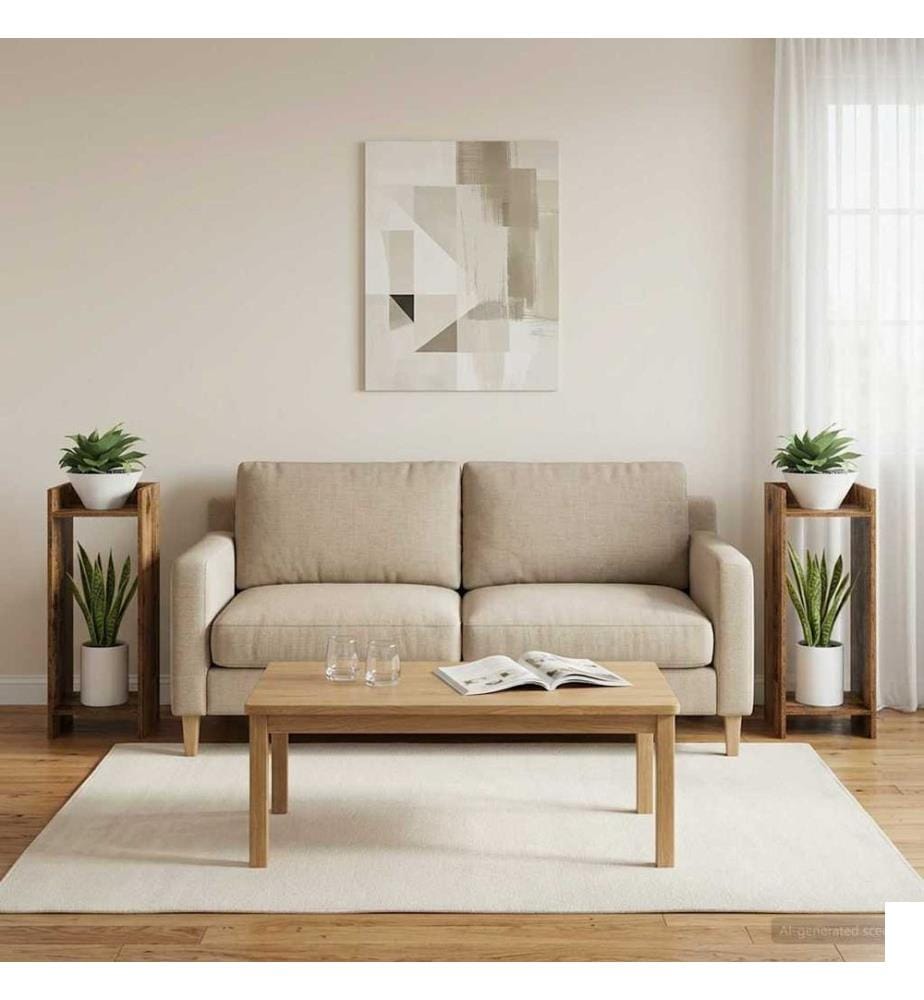 Support de Plante 2 pcs Bois ancien 30 x 30 x 80 cm