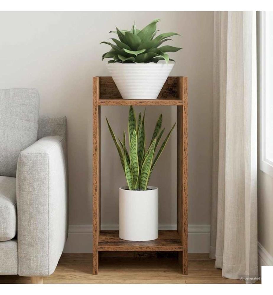 Support de Plante Bois ancien 30 x 30 x 60 cm Bois dingénierie