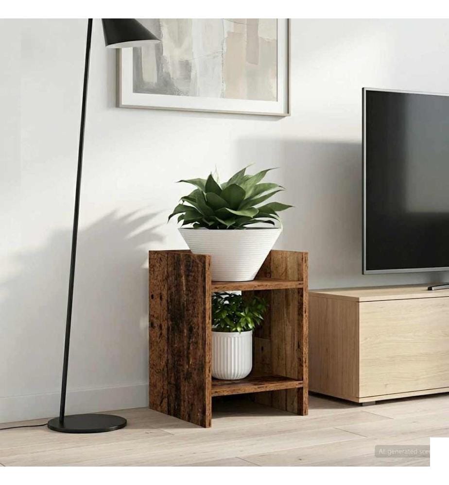 Support de Plante 2 pcs Bois ancien 30 x 30 x 40 cm