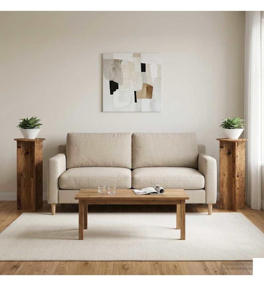 Support de Plante 2 pcs Bois ancien Ø40 x 100 cm