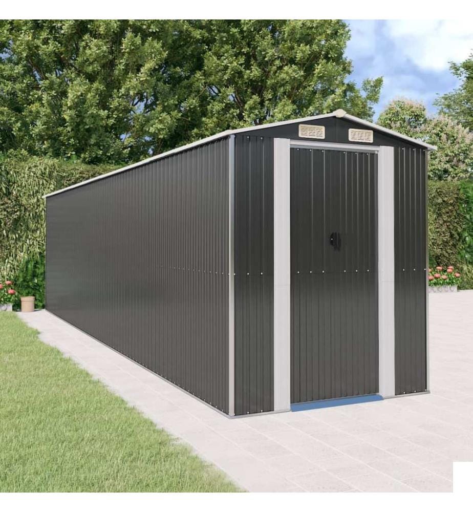 Abri de jardin Anthracite 192x772x223 cm Métal galvanisé