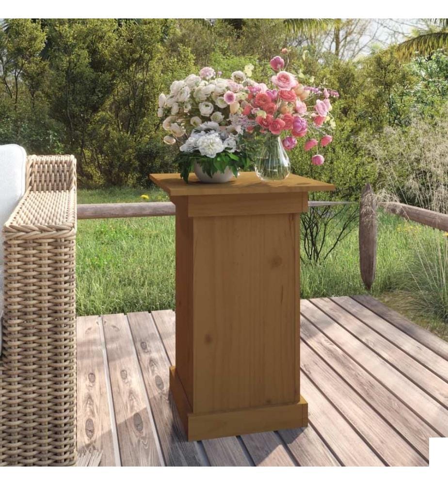 Support à fleurs Marron miel 40x40x60 cm Bois de pin solide