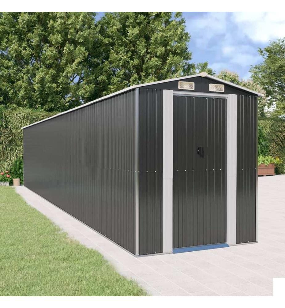 Abri de jardin Anthracite 192x1021x223 cm Métal galvanisé