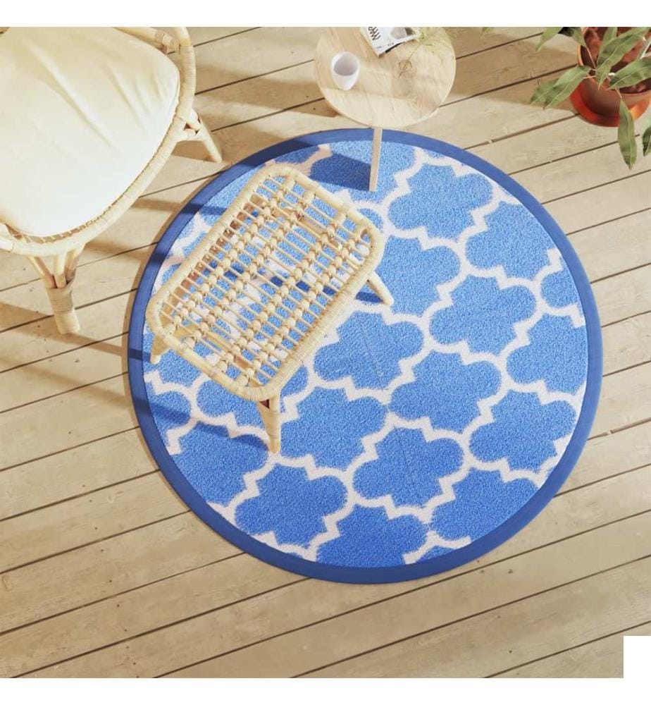 Tapis d'extérieur ARAKIL bleu Ø120 cm PP