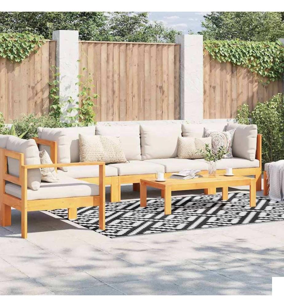 Tapis d'extérieur ARAKIL Blanc et noir 160x230 cm PP