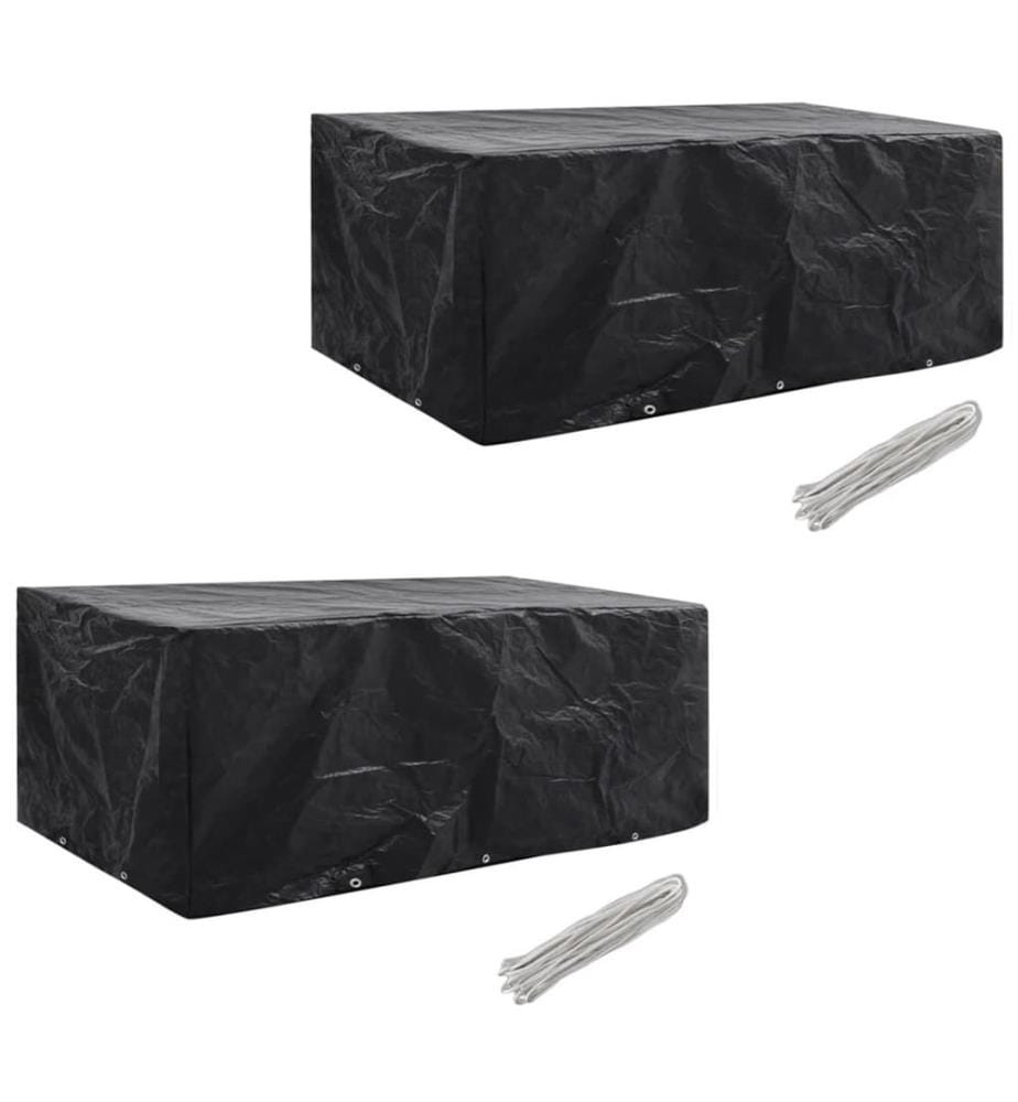 Housses de salon de jardin 2 pcs Rotin 10 illets 229 x 113 cm