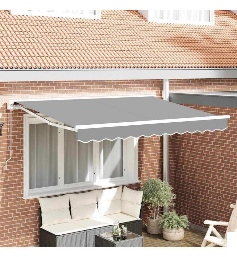 Cadre d'auvent Réglable Blanc 2,5 x 2 m Acier