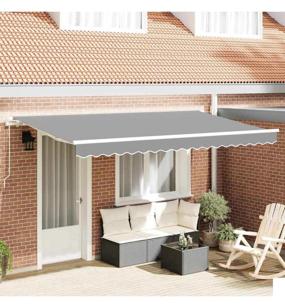 Cadre d'auvent Blanc 4 x 2 m Métal