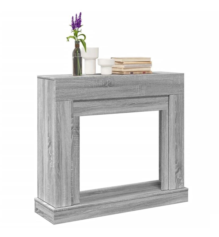 Cadre de cheminée sonoma gris 100x30x87,5 cm bois d'ingénierie