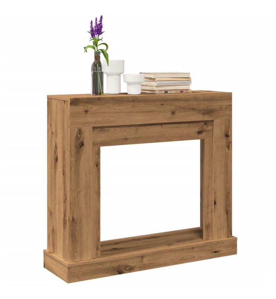 Cadre de cheminée chêne artisanal 100x30x87,5cm bois ingénierie