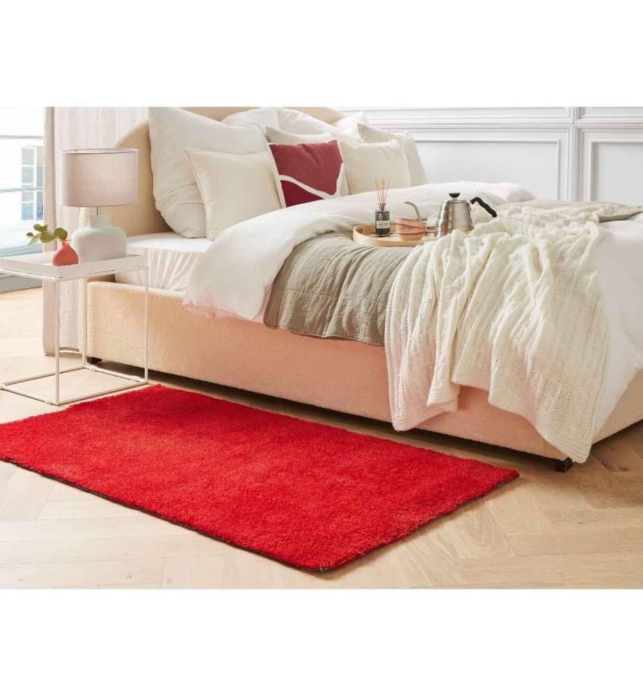 Tapis à poils longs DEMRE Rouge 80 x 150 cm