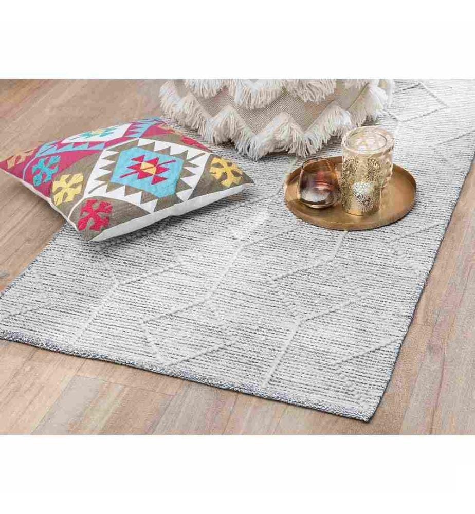 Tapis EDREMIT Gris 80 x 150 cm Laine