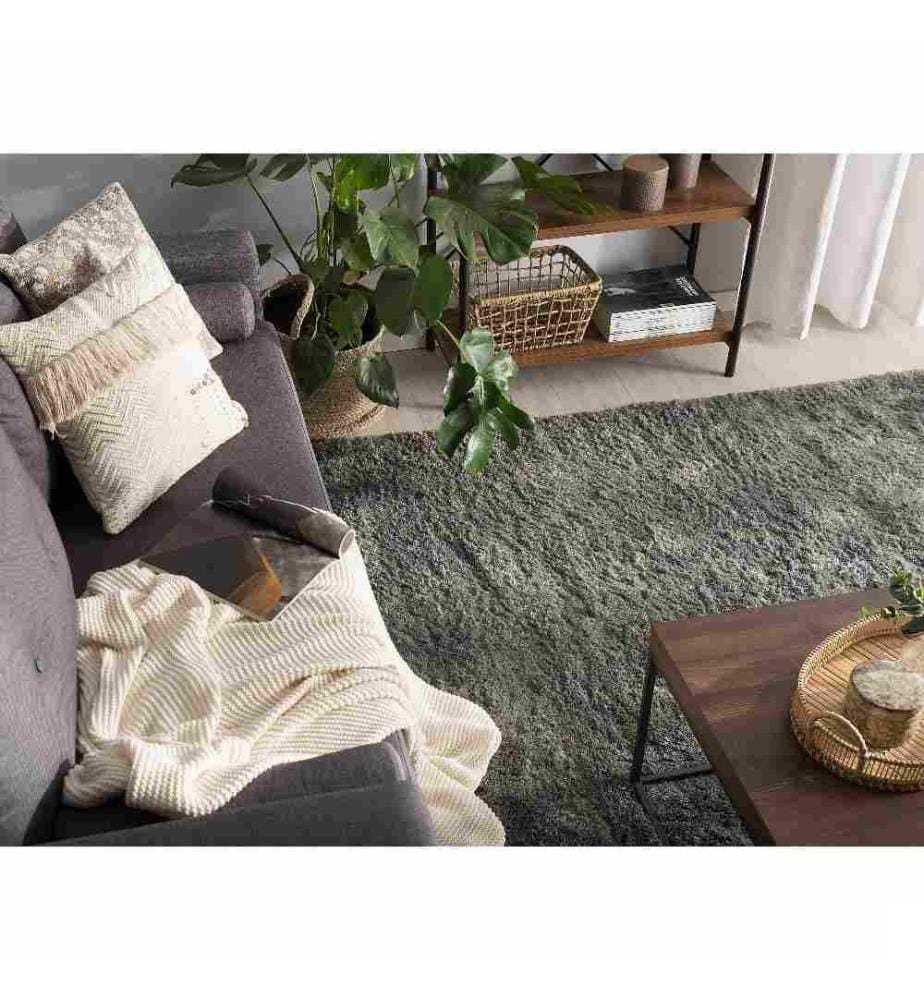 Tapis à poils longs EVREN Gris foncé 200 x 300 cm