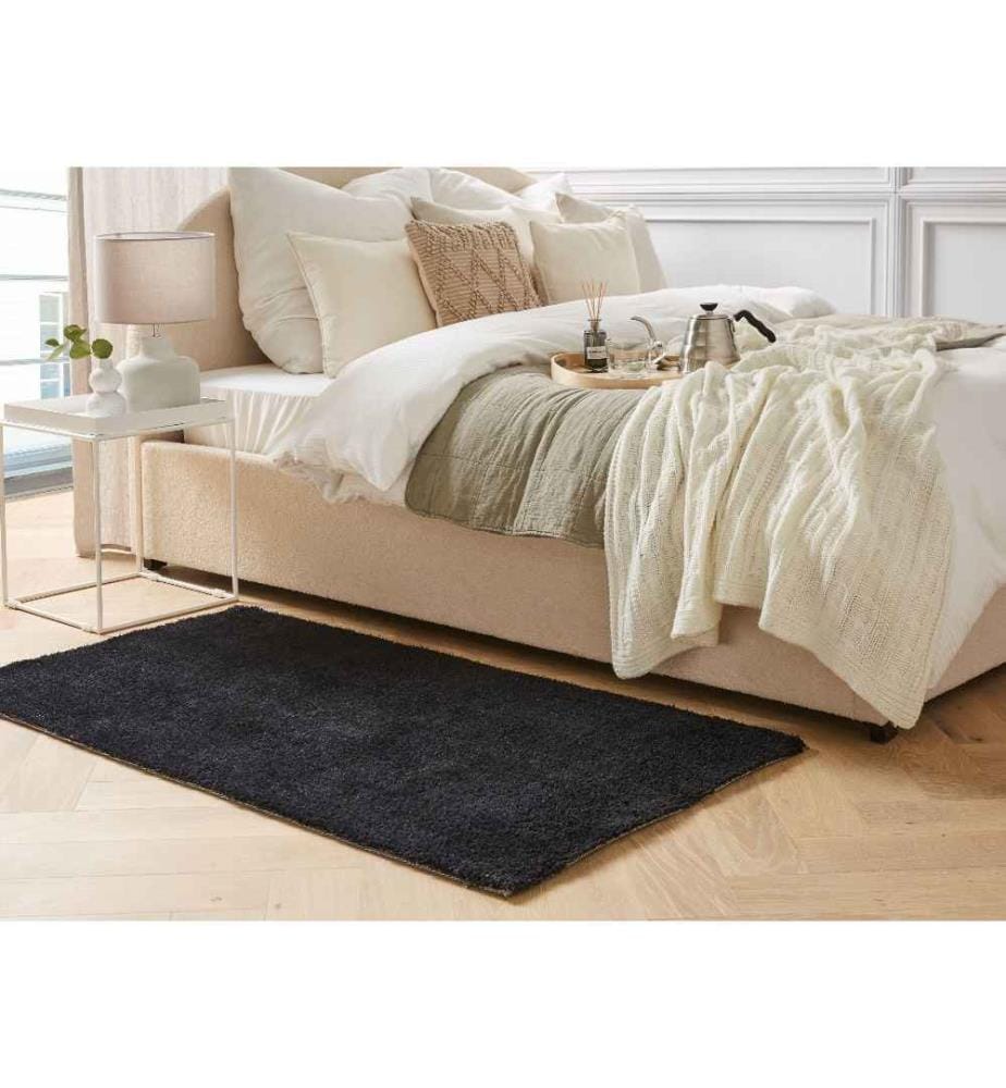 Tapis à poils longs DEMRE Noir 80 x 150 cm