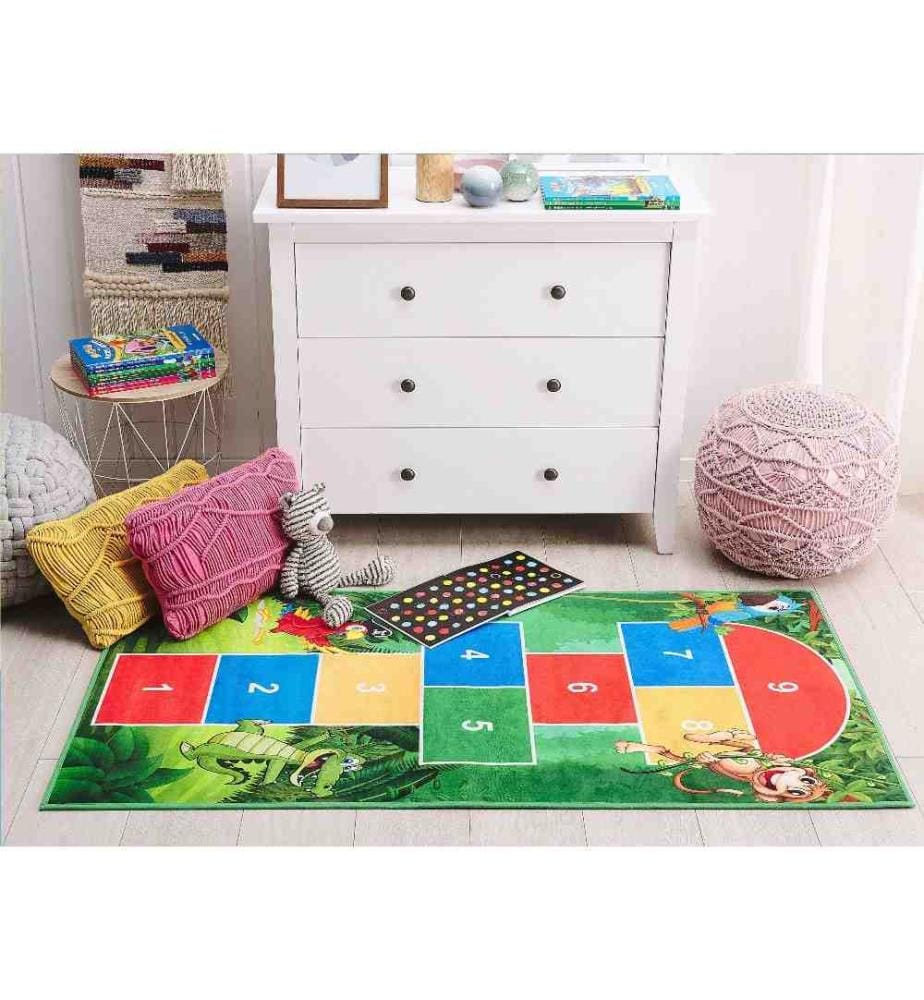 Tapis enfant BABADAG Vert 80 x 150 cm