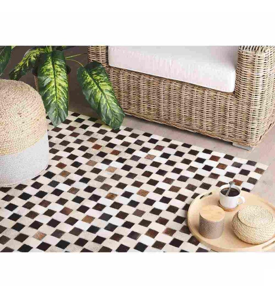 Tapis KAYABEY Beige 140 x 200 cm Cuir
