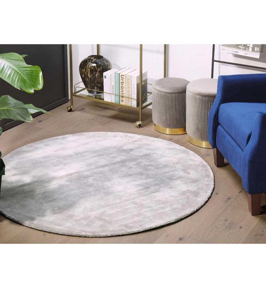 Tapis GESI II Gris clair ø 140 cm Soie artificielle