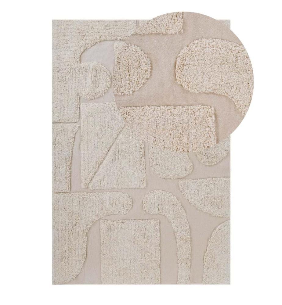Tapis DIYADIN Beige 140 x 200 cm Coton