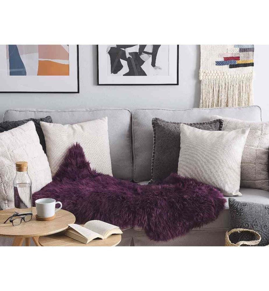 Déco en peau de mouton ULURU Pourpre 65 x 110 cm