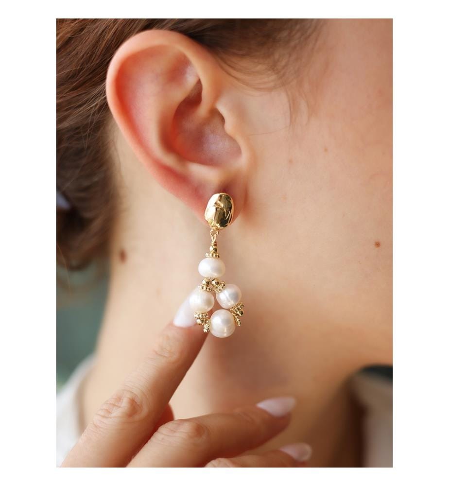 Pearl Boucles d'oreilles - Blanc