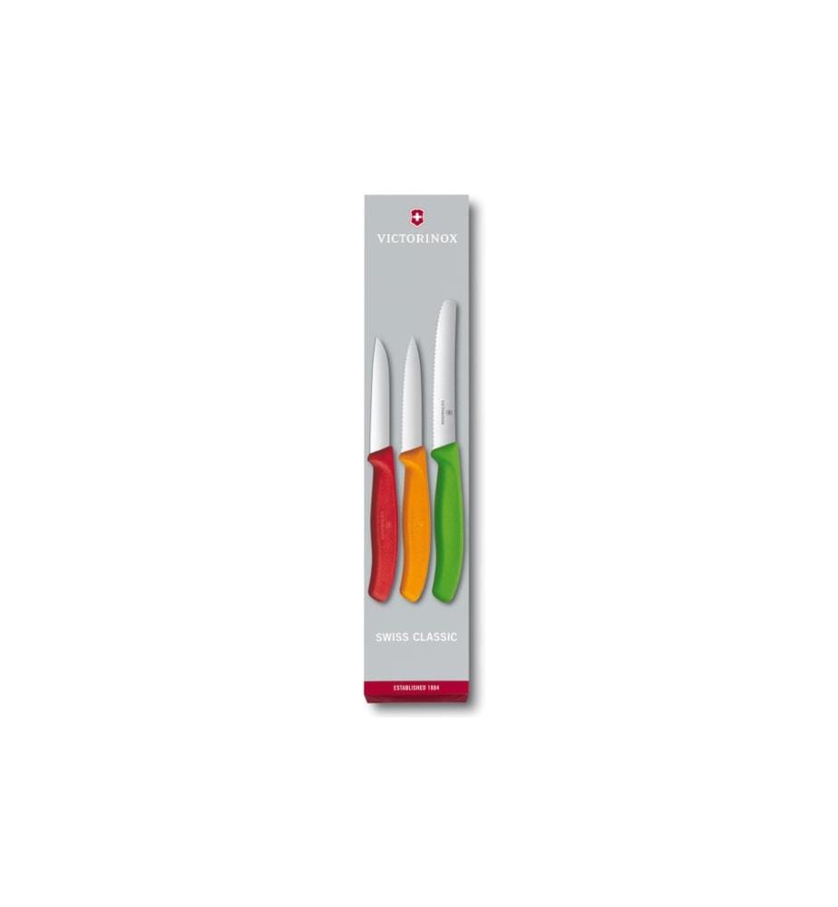 VICTORINOX - Couteau à légumes Argent/Argent/Rouge/Orange/Vert