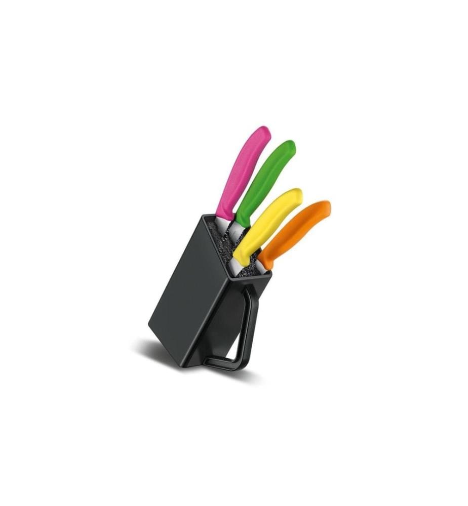 VICTORINOX - Kits de bloc de couteaux avec couteaux Swiss Classic 5 pièces, Noir