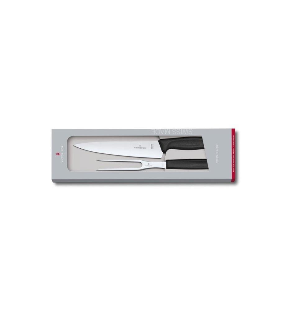 VICTORINOX - Couverts à trancher Swiss Classic 2 pièces, noir