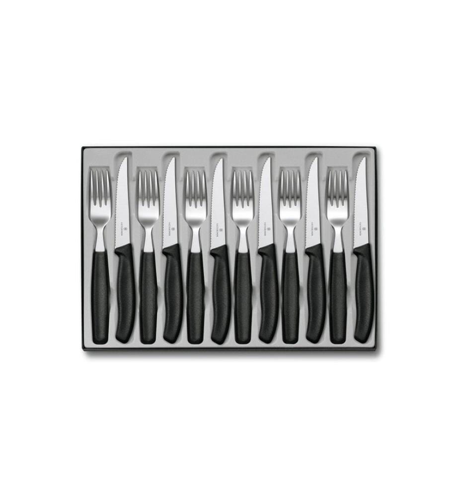 VICTORINOX - Kits de couverts Swiss Classic 12-parties, Noir/Argenté