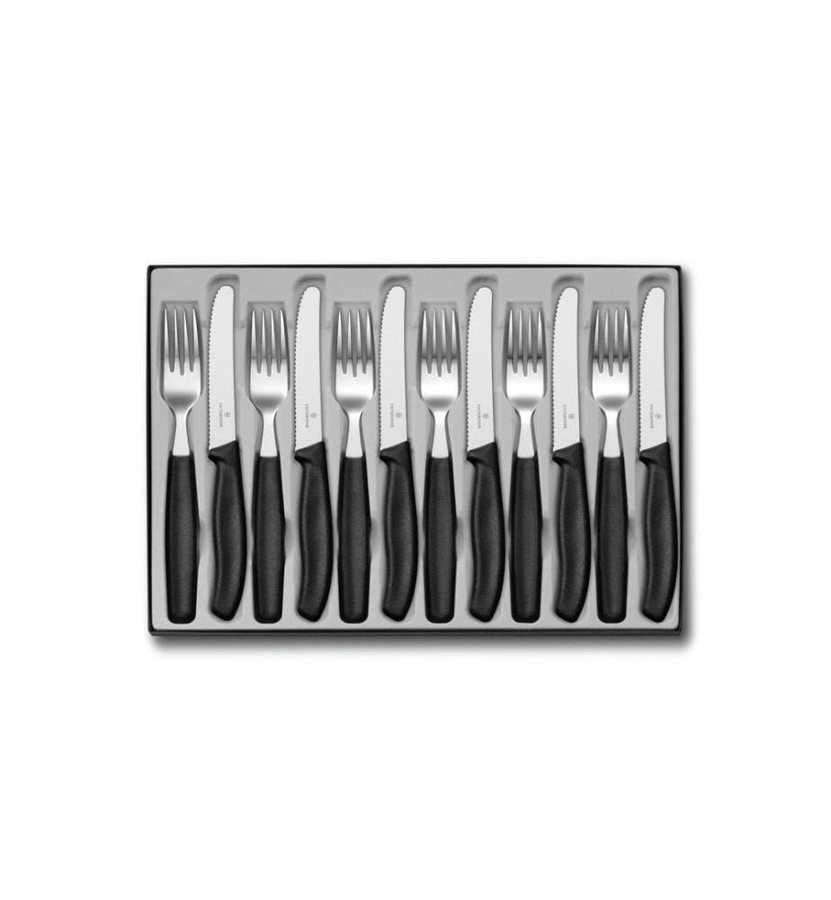 VICTORINOX - Kits de couverts Swiss Classic 12-parties, Noir/Argenté